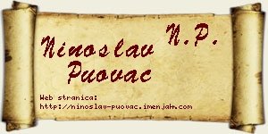 Ninoslav Puovac vizit kartica